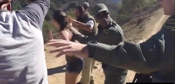  Super hot Latina whore fucked by the border patrol agent